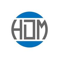 diseño de logotipo de letra hdm sobre fondo blanco. concepto de logotipo de círculo de iniciales creativas de hdm. diseño de letras hdm. vector