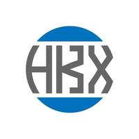 HKX letter logo design on white background. HKX creative initials circle logo concept. HKX letter design. vector