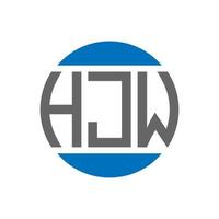 HJW letter logo design on white background. HJW creative initials circle logo concept. HJW letter design. vector