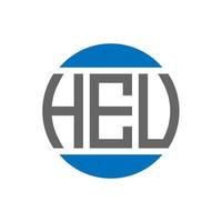 HEU letter logo design on white background. HEU creative initials circle logo concept. HEU letter design. vector