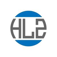 diseño de logotipo de letra hlz sobre fondo blanco. concepto de logotipo de círculo de iniciales creativas de hlz. diseño de letras hlz. vector