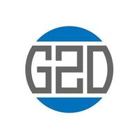 GZO letter logo design on white background. GZO creative initials circle logo concept. GZO letter design. vector