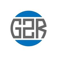 GZR letter logo design on white background. GZR creative initials circle logo concept. GZR letter design. vector