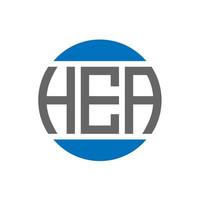 HEA letter logo design on white background. HEA creative initials circle logo concept. HEA letter design. vector