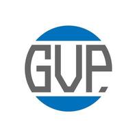 diseño de logotipo de letra gvp sobre fondo blanco. concepto de logotipo de círculo de iniciales creativas de gvp. diseño de carta gvp. vector