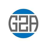 GZA letter logo design on white background. GZA creative initials circle logo concept. GZA letter design. vector