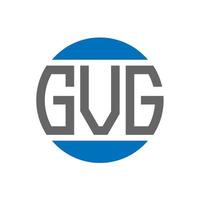 GVG letter logo design on white background. GVG creative initials circle logo concept. GVG letter design. vector