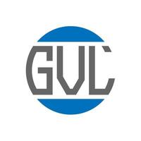 diseño de logotipo de letra gvl sobre fondo blanco. concepto de logotipo de círculo de iniciales creativas de gvl. diseño de letras gvl. vector