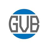 diseño de logotipo de letra gvb sobre fondo blanco. Concepto de logotipo de círculo de iniciales creativas de gvb. diseño de letras gvb. vector