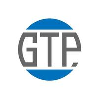GTP letter logo design on white background. GTP creative initials circle logo concept. GTP letter design. vector