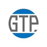 diseño de logotipo de letra gtp sobre fondo blanco. concepto de logotipo de círculo de iniciales creativas de gtp. diseño de letras gtp. vector