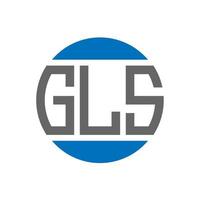 diseño de logotipo de letra gls sobre fondo blanco. concepto de logotipo de círculo de iniciales creativas gls. diseño de letras gls. vector