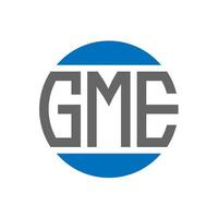 GME letter logo design on white background. GME creative initials circle logo concept. GME letter design. vector