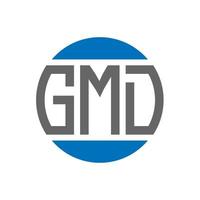 GMD letter logo design on white background. GMD creative initials circle logo concept. GMD letter design. vector