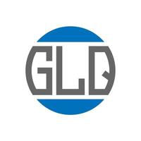 GLQ letter logo design on white background. GLQ creative initials circle logo concept. GLQ letter design. vector
