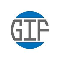 diseño de logotipo de letra gif sobre fondo blanco. concepto de logotipo de círculo de iniciales creativas gif. diseño de carta gif. vector