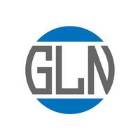 diseño de logotipo de letra gln sobre fondo blanco. concepto de logotipo de círculo de iniciales creativas gln. diseño de carta gln. vector