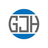 diseño de logotipo de letra gjh sobre fondo blanco. gjh creative initials circle logo concepto. diseño de letras gjh. vector