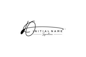 Initial IO signature logo template vector. Hand drawn Calligraphy lettering Vector illustration.