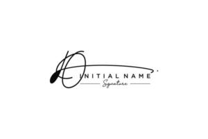 Initial IO signature logo template vector. Hand drawn Calligraphy lettering Vector illustration.