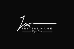 Initial JX signature logo template vector. Hand drawn Calligraphy lettering Vector illustration.