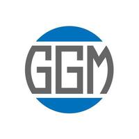 diseño de logotipo de letra ggm sobre fondo blanco. Concepto de logotipo de círculo de iniciales creativas de ggm. diseño de letras ggm. vector