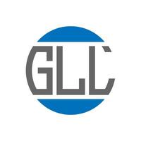 diseño de logotipo de letra gll sobre fondo blanco. concepto de logotipo de círculo de iniciales creativas de gll. diseño de letras gll. vector