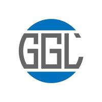 diseño de logotipo de letra ggl sobre fondo blanco. concepto de logotipo de círculo de iniciales creativas ggl. diseño de letras ggl. vector