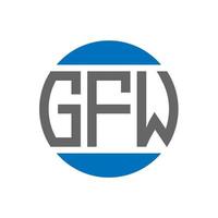 GFW letter logo design on white background. GFW creative initials circle logo concept. GFW letter design. vector