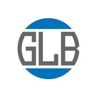 GLB letter logo design on white background. GLB creative initials circle logo concept. GLB letter design. vector