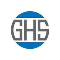 GHS letter logo design on white background. GHS creative initials circle logo concept. GHS letter design. vector