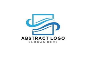 diseño de icono y símbolo de logotipo de salpicadura de onda de agua abstracta. vector