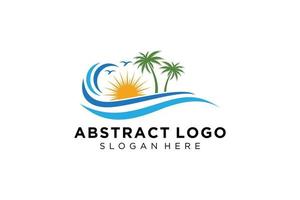 diseño de icono y símbolo de logotipo de salpicadura de onda de agua abstracta. vector