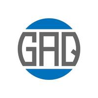 diseño de logotipo de letra gaq sobre fondo blanco. concepto de logotipo de círculo de iniciales creativas gaq. diseño de letras gaq. vector