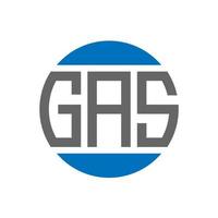 diseño de logotipo de letra de gas sobre fondo blanco. concepto de logotipo de círculo de iniciales creativas de gas. diseño de letras de gas. vector