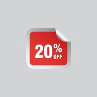 20 discount, Sales Vector badges for Labels, , Stickers, Banners, Tags, Web Stickers, New offer. Discount origami sign banner.