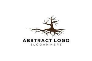 Green tree logo design natural and abstract leaf. vector