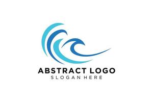 diseño de icono y símbolo de logotipo de salpicadura de onda de agua abstracta. vector