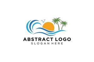 Abstract water wave splash logo symbol and icon design. vector