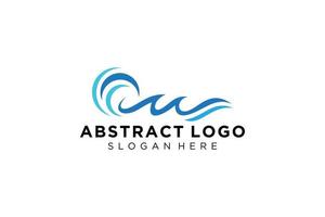 Abstract water wave splash logo symbol and icon design. vector