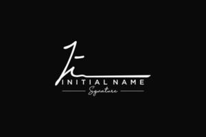 Initial JI signature logo template vector. Hand drawn Calligraphy lettering Vector illustration.