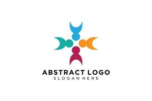 colección de logotipos de personas y familias abstractas vectoriales, iconos de personas, plantilla de logotipo de salud, símbolo de cuidado. vector