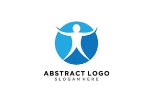 colección de logotipos de personas y familias abstractas vectoriales, iconos de personas, plantilla de logotipo de salud, símbolo de cuidado. vector