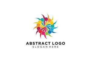 colección de logotipos de personas y familias abstractas vectoriales, iconos de personas, plantilla de logotipo de salud, símbolo de cuidado. vector