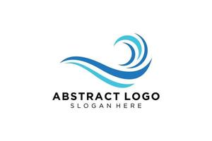 Abstract water wave splash logo symbol and icon design. vector