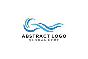 Abstract water wave splash logo symbol and icon design. vector