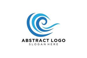 Abstract water wave splash logo symbol and icon design. vector