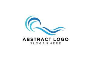 diseño de icono y símbolo de logotipo de salpicadura de onda de agua abstracta. vector