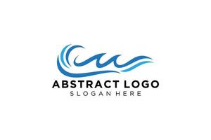 Abstract water wave splash logo symbol and icon design. vector