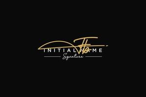 Initial FB signature logo template vector. Hand drawn Calligraphy lettering Vector illustration.